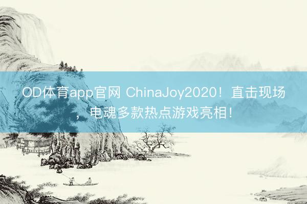 OD体育app官网 ChinaJoy2020！直击现场，电魂多款热点游戏亮相！
