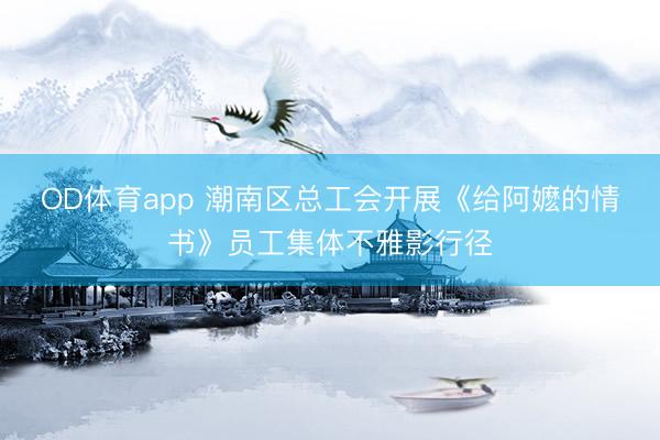 OD体育app 潮南区总工会开展《给阿嬷的情书》员工集体不雅影行径