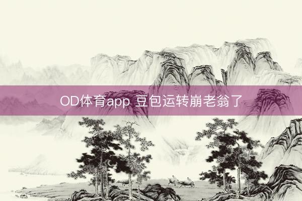 OD体育app 豆包运转崩老翁了