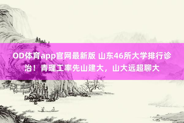 OD体育app官网最新版 山东46所大学排行诊治！青理工率先山建大，山大远超聊大