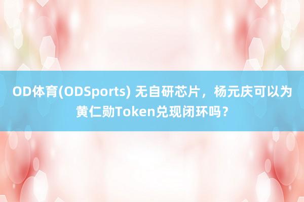OD体育(ODSports) 无自研芯片,杨元庆可以为黄仁勋Token兑现闭环吗?