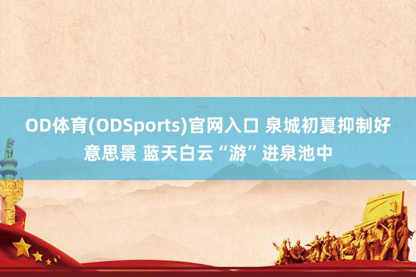 OD体育(ODSports)官网入口 泉城初夏抑制好意思景 蓝天白云“游”进泉池中