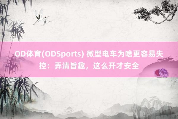 OD体育(ODSports) 微型电车为啥更容易失控：弄清旨趣，这么开才安全