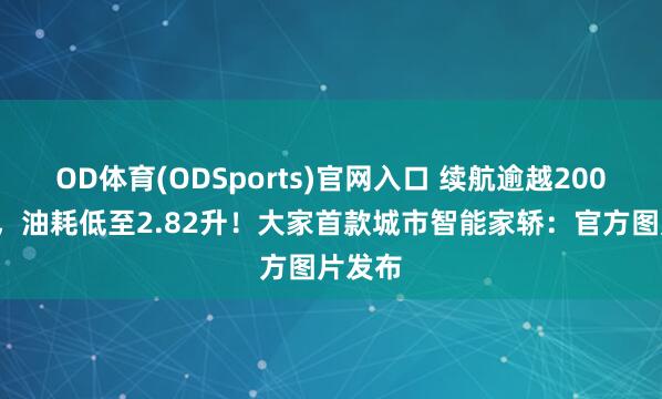 OD体育(ODSports)官网入口 续航逾越2000公里，油耗低至2.82升！大家首款城市智能家轿：官方图片发布