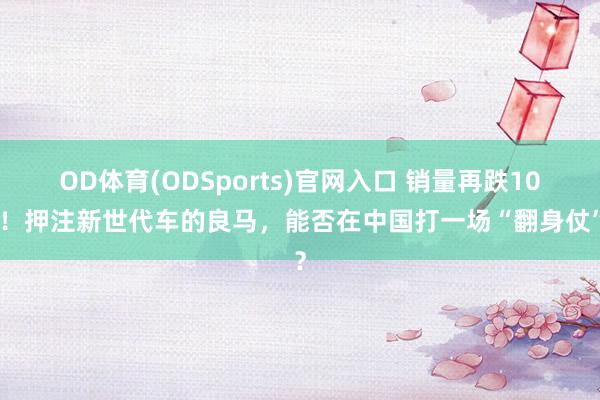 OD体育(ODSports)官网入口 销量再跌10%！押注新世代车的良马，能否在中国打一场“翻身仗”？