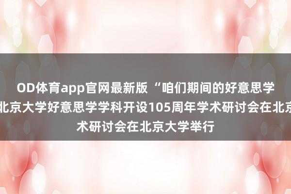 OD体育app官网最新版 “咱们期间的好意思学”——顾忌北京大学好意思学学科开设105周年学术研讨会在北京大学举行