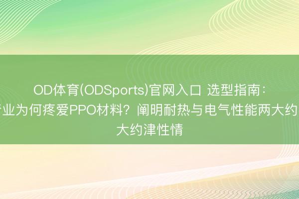 OD体育(ODSports)官网入口 选型指南：汽车行业为何疼爱PPO材料？阐明耐热与电气性能两大约津性情