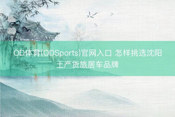OD体育(ODSports)官网入口 怎样挑选沈阳土产货旅居车品牌