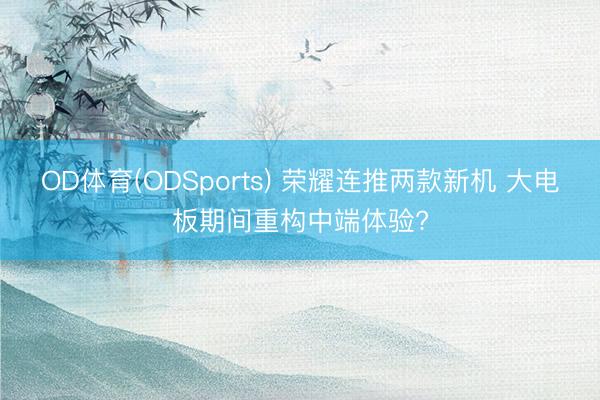 OD体育(ODSports) 荣耀连推两款新机 大电板期间重构中端体验?