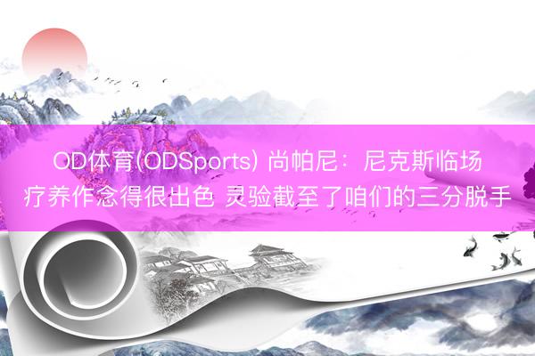 OD体育(ODSports) 尚帕尼：尼克斯临场疗养作念得很出色 灵验截至了咱们的三分脱手