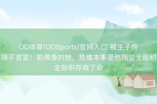 OD体育(ODSports)官网入口 被生子传言逼到不得不官宣！前偶像的她，危难本事是他掏空全部积存救了命
