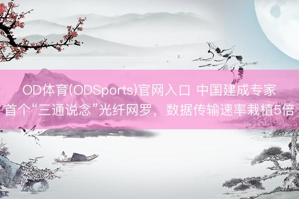 OD体育(ODSports)官网入口 中国建成专家首个“三通说念”光纤网罗，数据传输速率栽植5倍