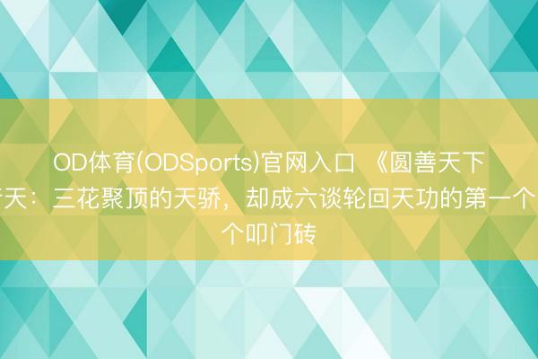 OD体育(ODSports)官网入口 《圆善天下》风行天：三花聚顶的天骄，却成六谈轮回天功的第一个叩门砖
