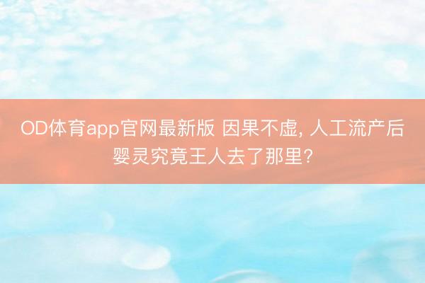 OD体育app官网最新版 因果不虚, 人工流产后婴灵究竟王人去了那里?